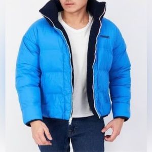 Fourlaps NWT Polar Quilted Sherpa Jacket in Navy/ Cornflower.Reversible & Unisex